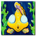 Fish Bubbles by Sylvia Masek, Canvas Art - 14" x 14"