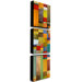 Color Panels Olive Stripes by Michelle Calkins Canvas Art (Set of 3)