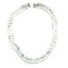 Fashion Sterling Silver Howlite Two Row Fashion Necklace