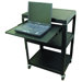 Adjustable Steel AV Cart (26" to 42" High) with Pull-Out Shelf