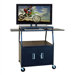 Wide Body Flat Panel TV Cart with Locking Cabinet