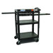Height Adjustable AV Media Cart - Three Stationary Shelves / Two Pull-Out Shelves