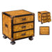 Campaign Style 3 Drawer Small Chest