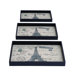 Paris Themed Rectangular Serving Tray (Set of 3)