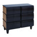 Leather Books Vanity 6 Drawers Dresser