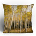 Bird Wanna Whistle Golden Aspen Throw Pillow