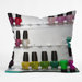 Bird Wanna Whistle Polyester Nail Polish Indoor/Outdoor Throw Pillow