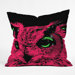 Romi Vega Polyester Pink Owl Indoor/Outdoor Throw Pillow