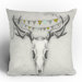 Wesley Bird Skull Throw Pillow