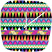 Bianca Green Zigzag Clock