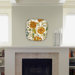 Valentina Ramos Orange Flowers Modern Clock