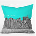 Bird Ave New York Throw Pillow