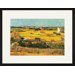 Harvest at La Crau with Montmajour in the Background Framed and Matted Print