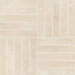 Italian Stone 8" x 8" Porcelain Cross Mosaic in Avorio