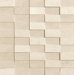 Ecoliving 12" x 12" Reflex Porcelain Mosaic in Ivory