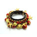 Red Coral Brass Bead Bracelet