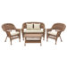 4 Piece Lounge Seating Group with Cushions