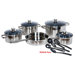 Gourmet Chef Stainless Steel 14-Piece Cookware Set