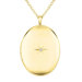 Oval Shaped Locket with Diamond Necklace