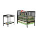 Two in One Crib and Changing Table Combo in Black