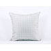 Ivory and silver grey geometric  cushion (18x18)