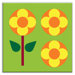 Folksy Love Decorative Tile in Garden Pop Green