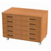 Paper Five Drawers / Casters Storage Unit