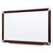 Dry-Erase Board, Melamine, Mahogany Frame
