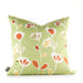 Aequorea Rhythm Stencil Pillow in Pear and Rust