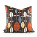 Aequorea Carousel Pillow in Chocolate and Cornflower