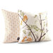 Ailanthus Throw Pillow in Wheat