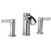 J10 Bath Series Two Lever Handle Widespread Bathroom Faucet with Waterfall Spout