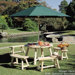 Round Umbrella Dining Table