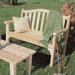 Camel Back Wood Cedar Bench
