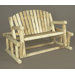 Log Style Wood Garden Bench