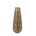 Gold Ceramic Vase in Horizontal Distress Finish