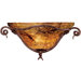 Vine One Light Wall Sconce with Natural Penshell Shade in Bark