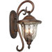 Santa Barbara Three Light Outdoor Wall Lantern in Burnished Bronze