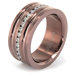 Men's Stainless Steel Round Cubic Zirconia Band Ring
