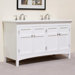 60" Woodbridge Double Sink Vanity in White