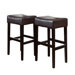 Classic Backless Leather Bar Stool (Set of 2)