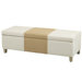 Two-tone Fabric Storage Ottoman