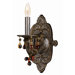 Sutton Natural Wrought Iron Wall Sconce Accented with Murrano Crystal