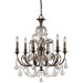 Traditional Classic 6 Light Crystal Candle Chandelier