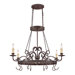 Brookshire Manor Pot Rack with 4 Light Pendant 