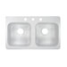 Deluxe Designer 29" x 17" Double Bowl Self-Rimming Kitchen Sink