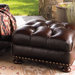 Elle Leather Ottoman