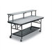 Mobile Bar/Buffet Unit with Riser Shelf, Laminate Top