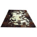 White Spotted Center Haired Cowhide Rug