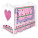 Poodles in Paris 4 Piece Crib Bedding Set